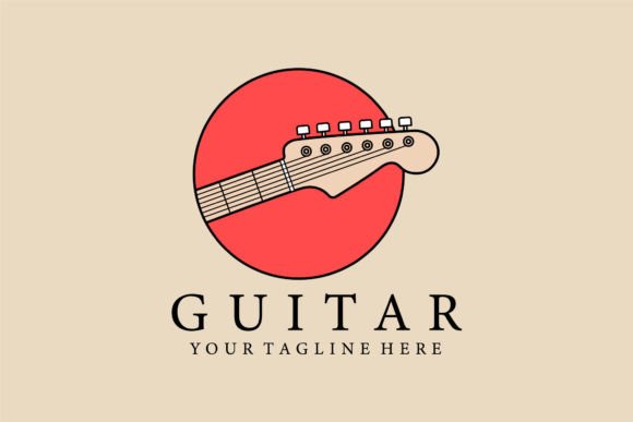 Download Guitar Vintage Logo, Icon and Symbol - Vintage Collection