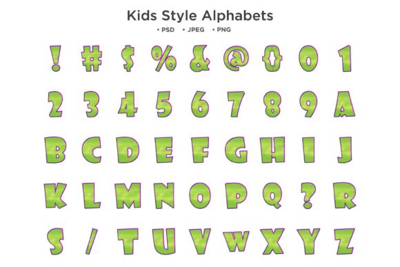 Download Kids Style Alphabet Typography Alphabet - Typography Collection