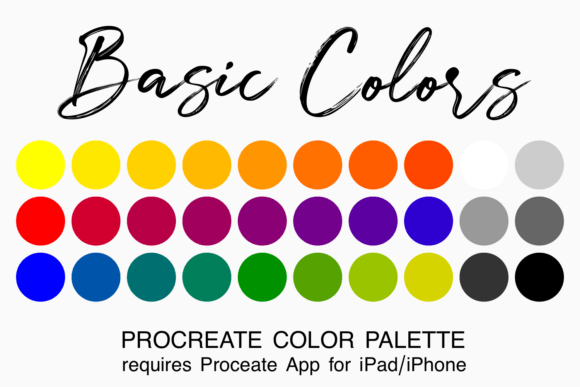 Download Basic Colors Procreate Color Palette - Colors Collection