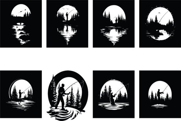 Download Vintage American Fishing Emblems - Vintage Collection