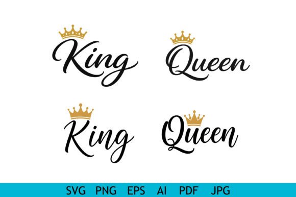 Download King Queen Crown Typography - Typography Collection