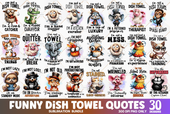 Download Funny Kitchen Dish Towel Sublimation Bun - Premium Resources