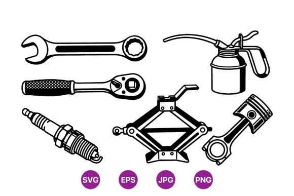 Download Vintage Auto Repair Tools SVG - Vintage Collection