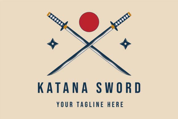 Download Katana Sword Japanese Vintage Logo - Vintage Collection