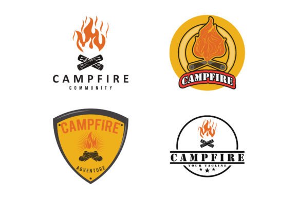Download Bonfire Campfire Vintage Retro Logo - Vintage Collection